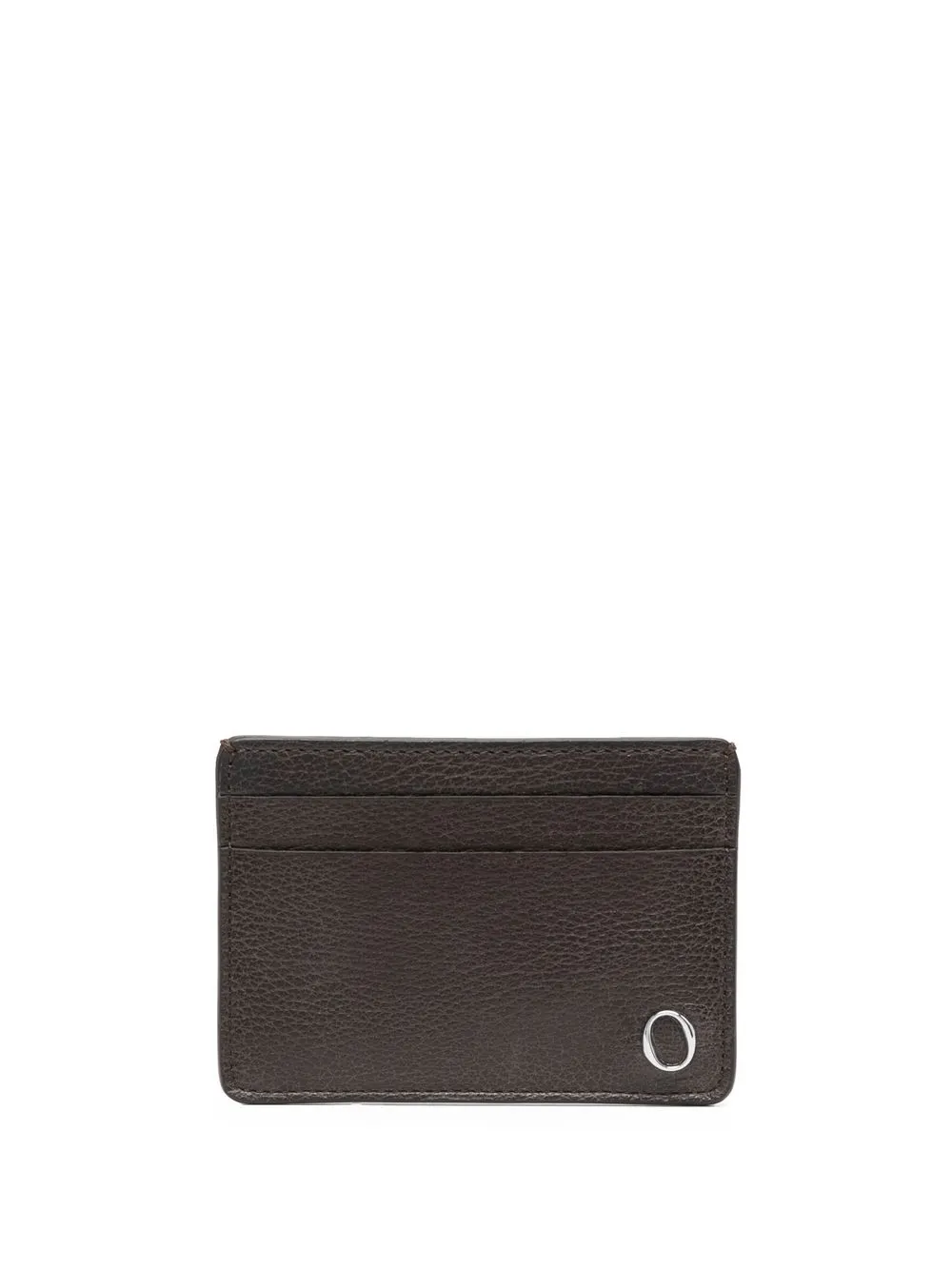 

Orciani textured-leather cardholder - Brown