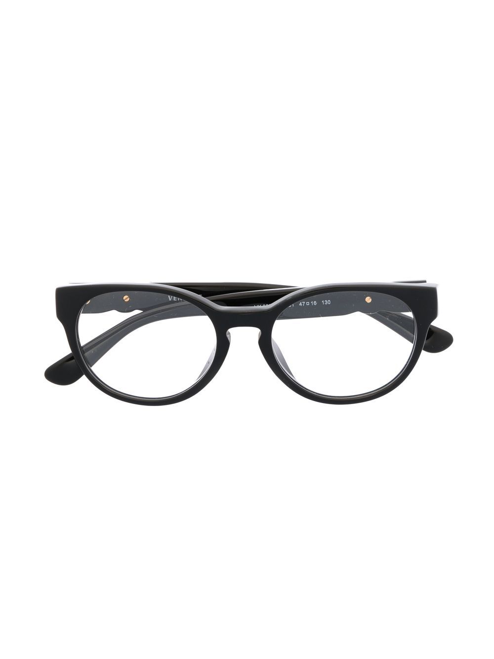versace eyewear lunettes de vue à monture ronde - noir