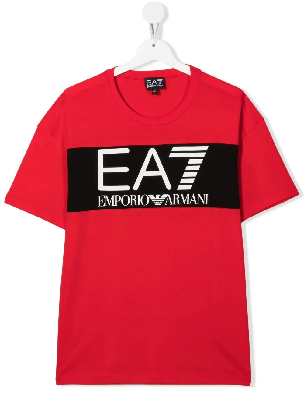 

Emporio Armani Kids playera con logo estampado - Rojo