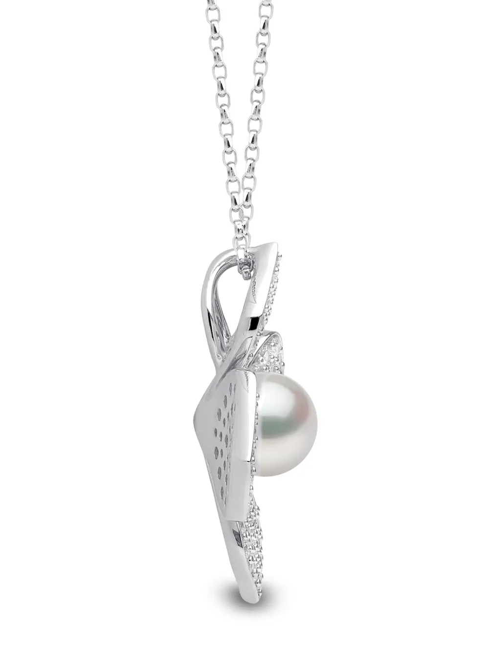 Yoko London 18kt white gold Petal pearl and diamond pendant | Image 2