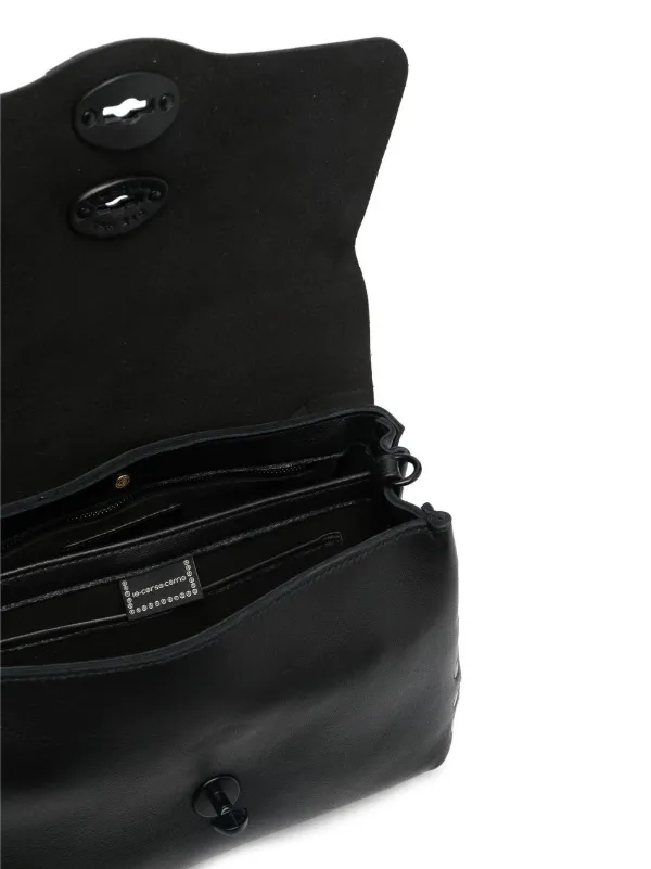 Zanellato Foldover Top Leather Satchel | Black | FARFETCH