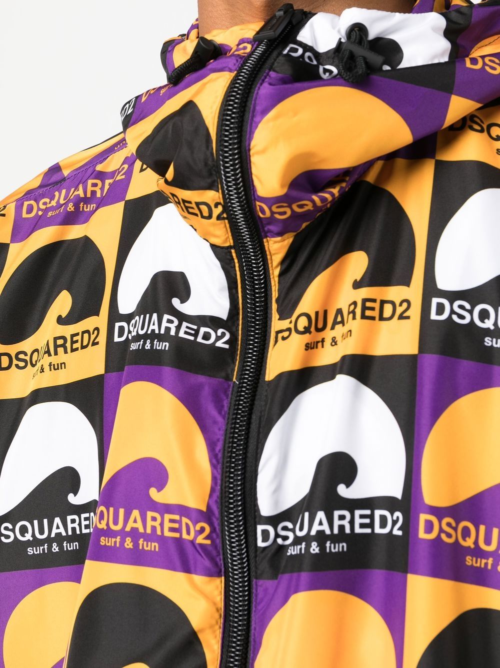 Shop Dsquared2 Logo-print Hooded Jacket In Gelb