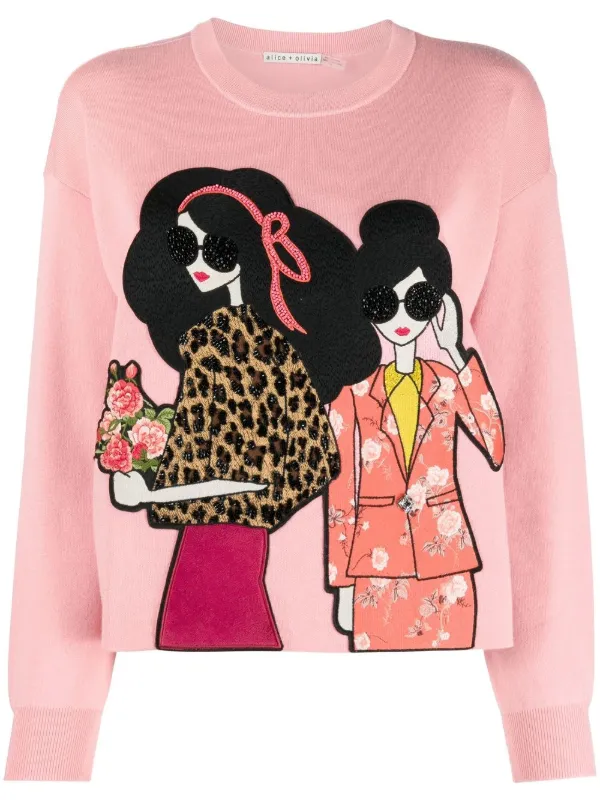 Alice+Olivia Gleeson Embellished Jumper 