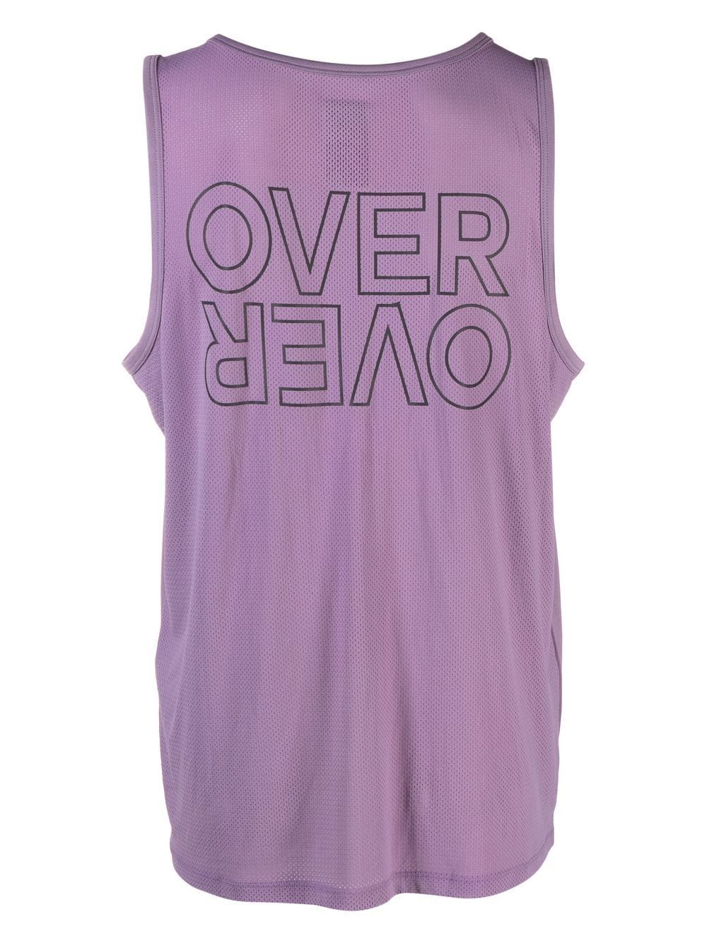 OVER OVER Top met logoprint - Paars