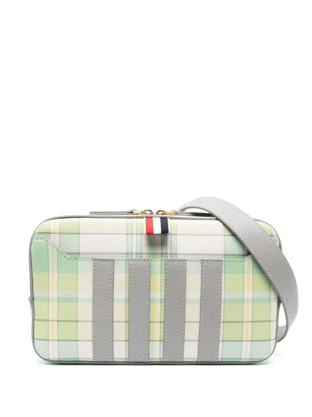 

Thom Browne plaid-check print belt bag - Green