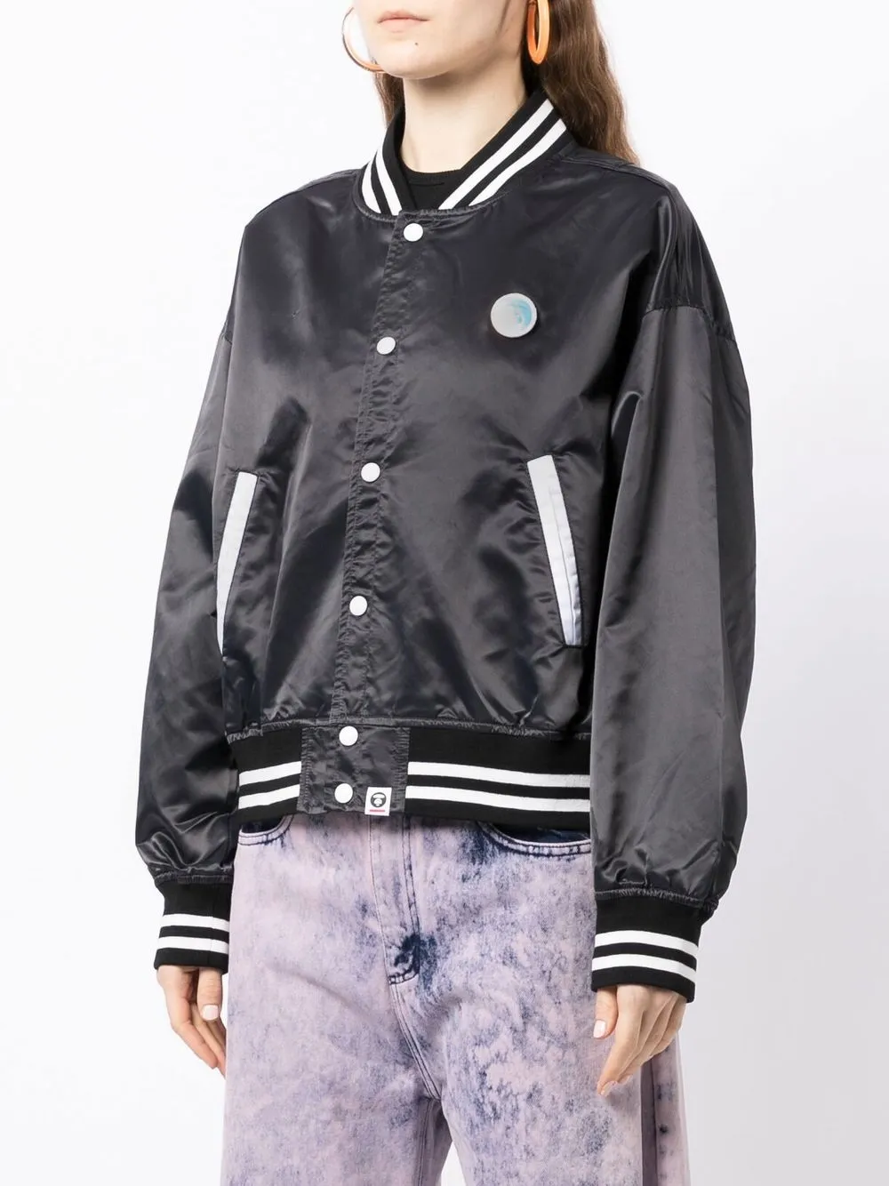 Logo-patch Bomber Jacket In Black