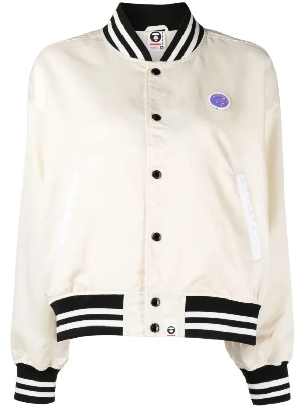 AAPE BY *A BATHING APE® logo-patch Bomber Jacket - Farfetch