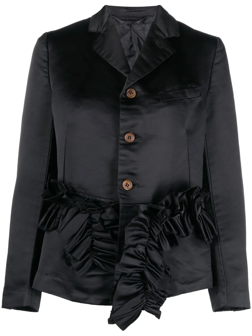

Comme Des Garçons Comme Des Garçons chamarra con aplique fruncido - Negro