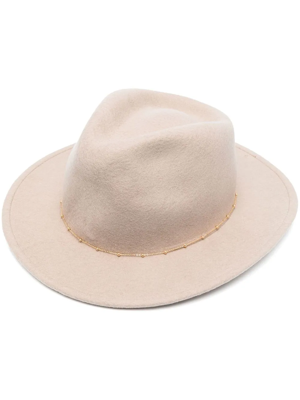 

Van Palma Noe chain-embellished fedora hat - Neutrals