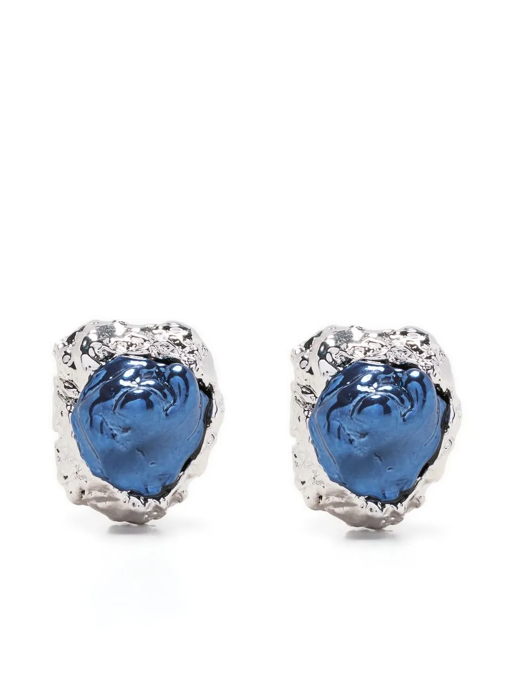 

Vann Jewelry aretes con apliques Lava - Plateado