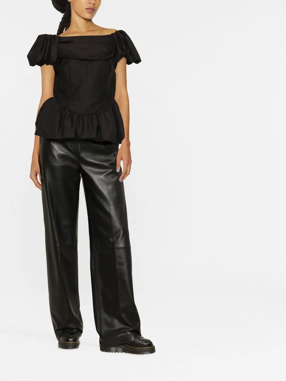 Simone Rocha Peplum blouse - Zwart
