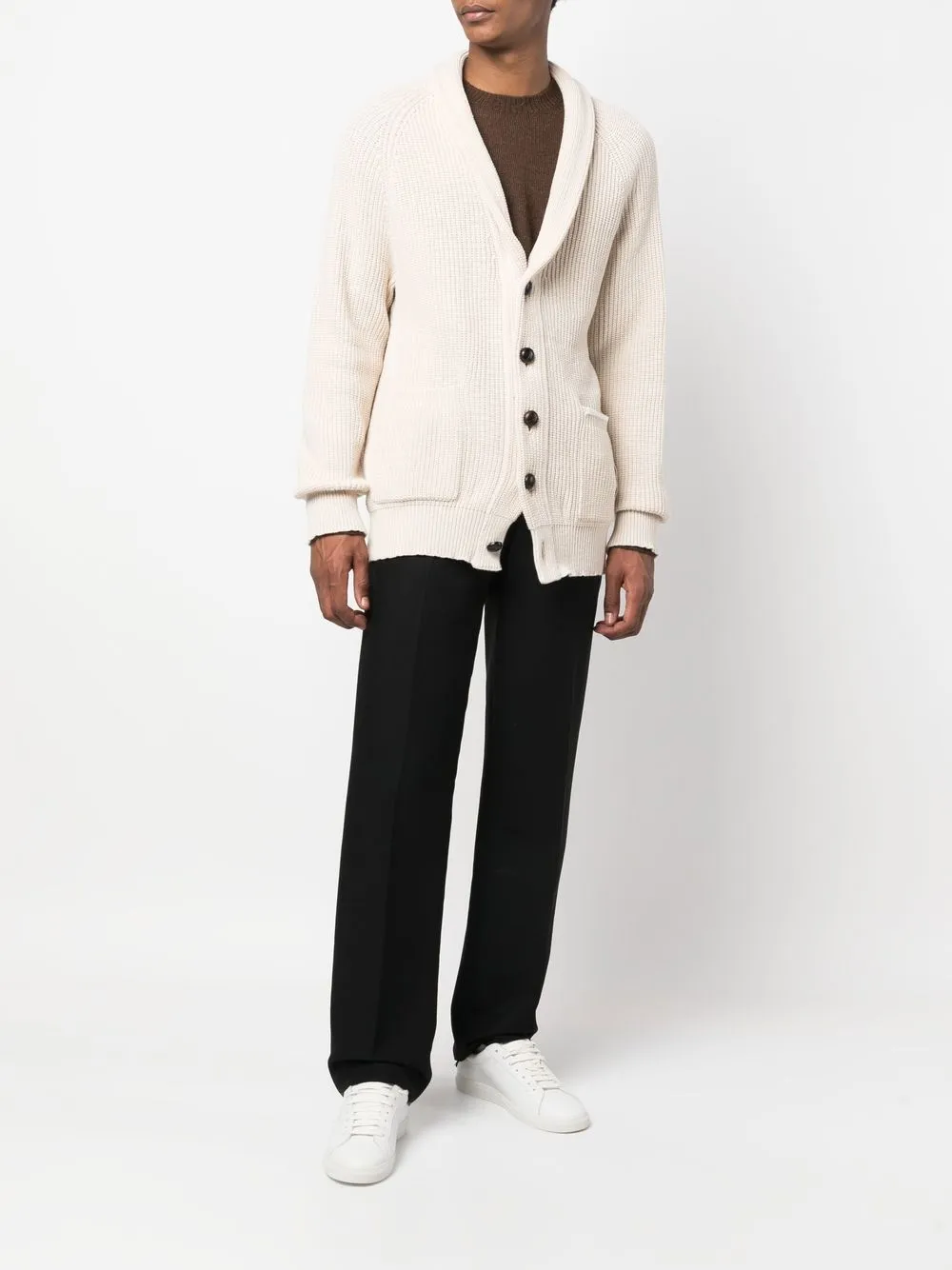 Ballantyne Vest met sjaalrevers - Beige