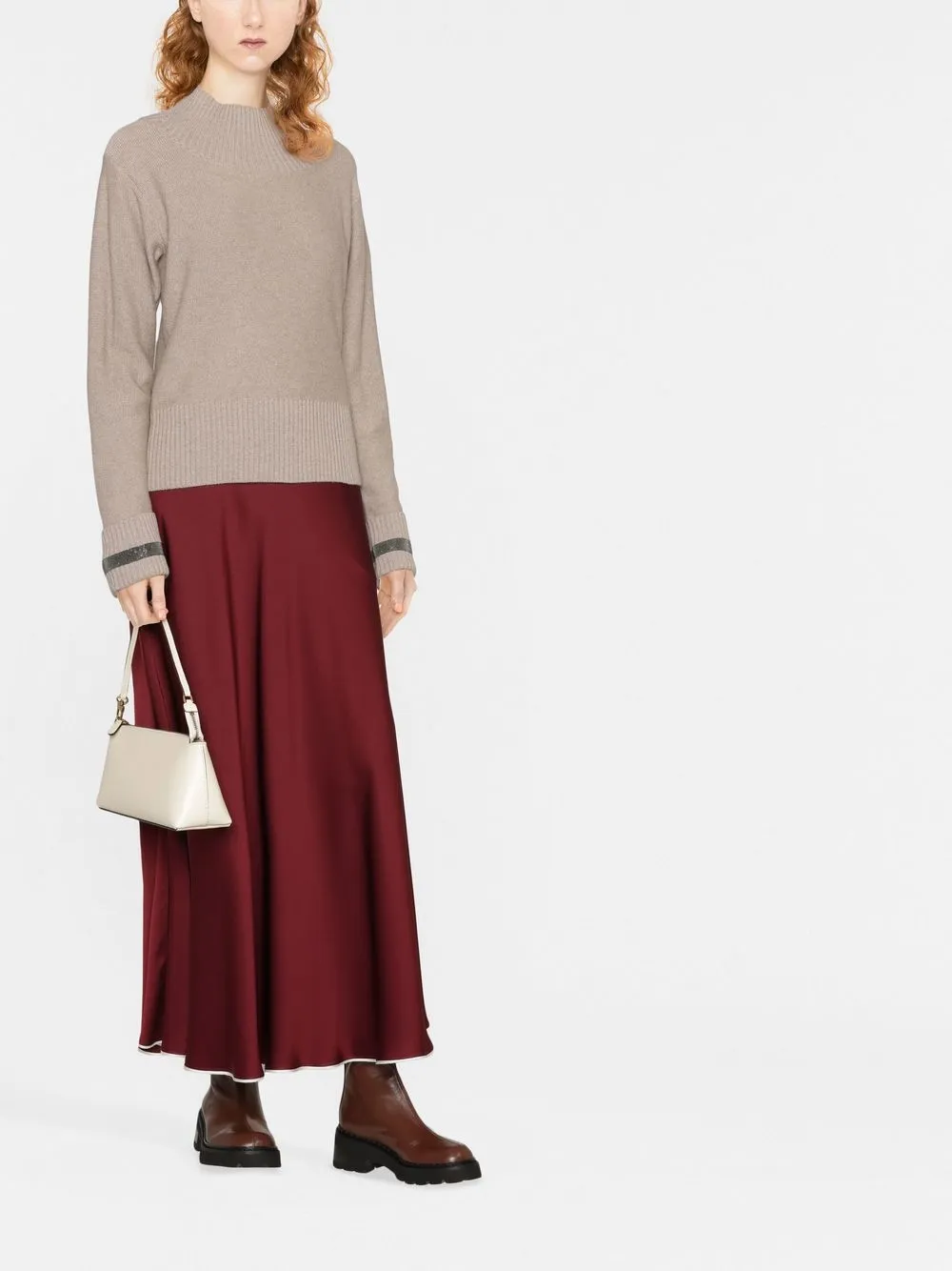 Fabiana Filippi Gebreide top - Beige