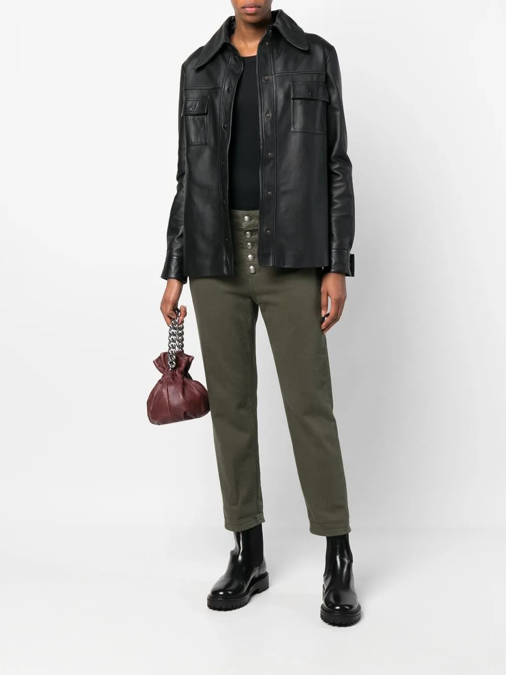DONDUP Cropped broek - Groen