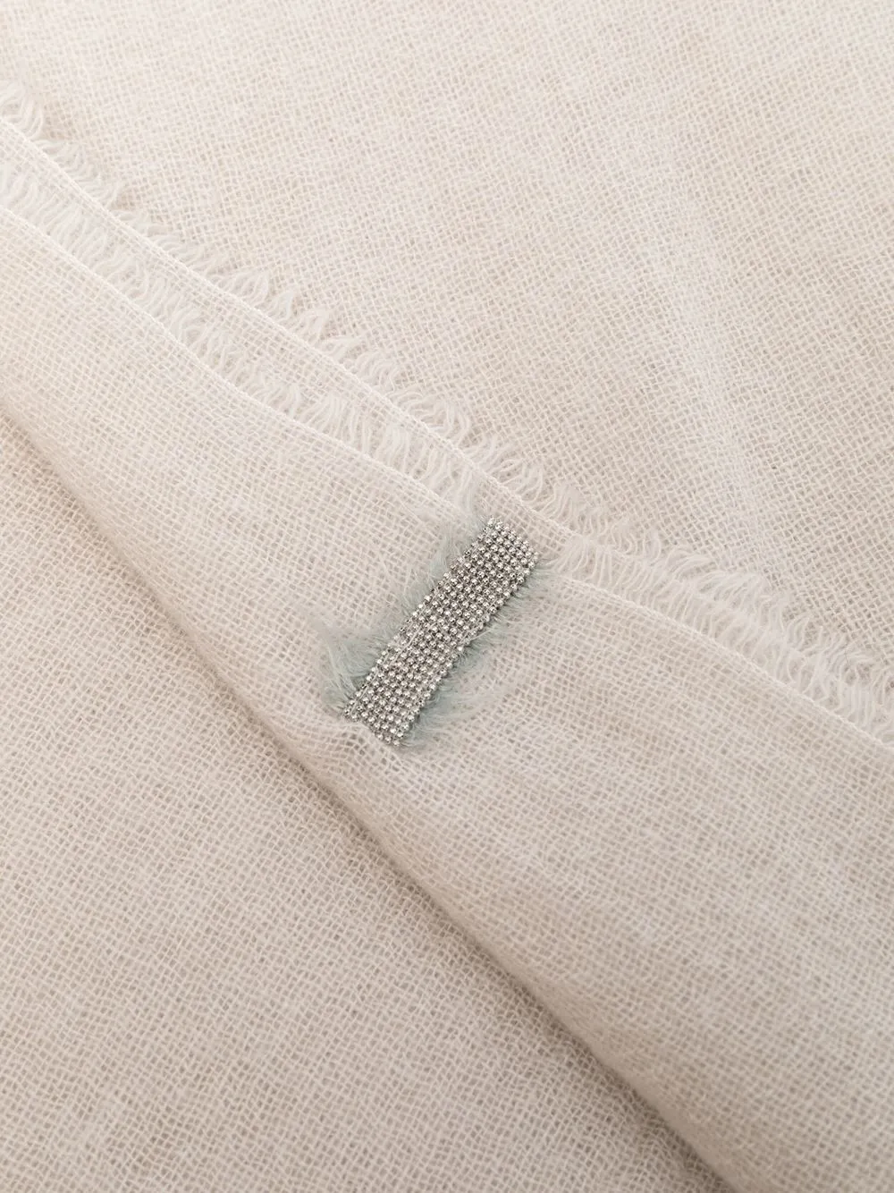 Fabiana Filippi Sjaal met kralen detail - Beige
