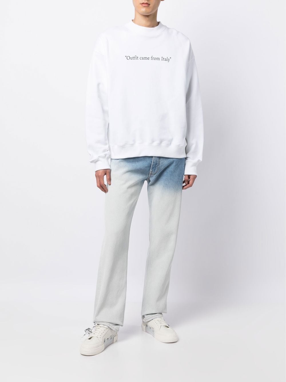 Off-White Sweater met logoprint - Wit