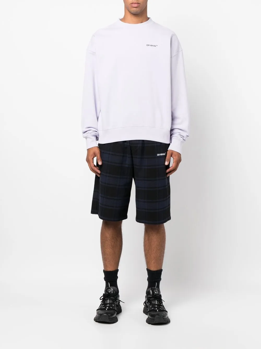  Off White Sweatshirt Mit Arrows Motiv   Violett 