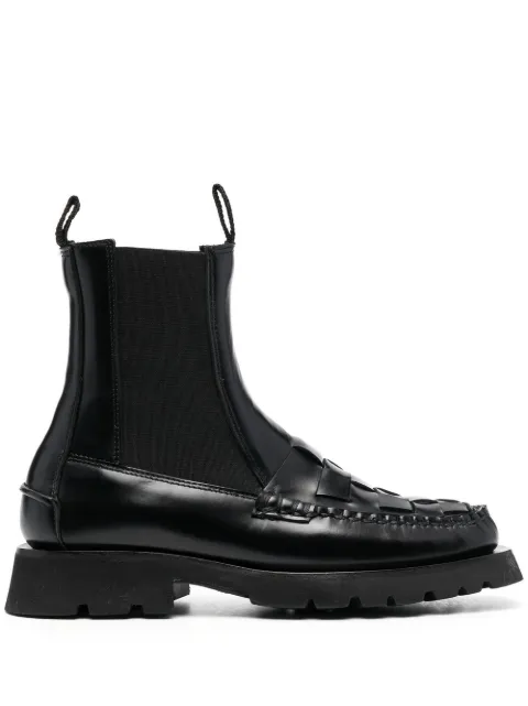 Hereu interwoven-detail leather ankle boots 