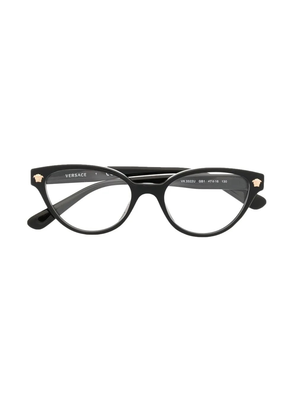 

Versace Eyewear lentes redondas con logo Medusa - Negro