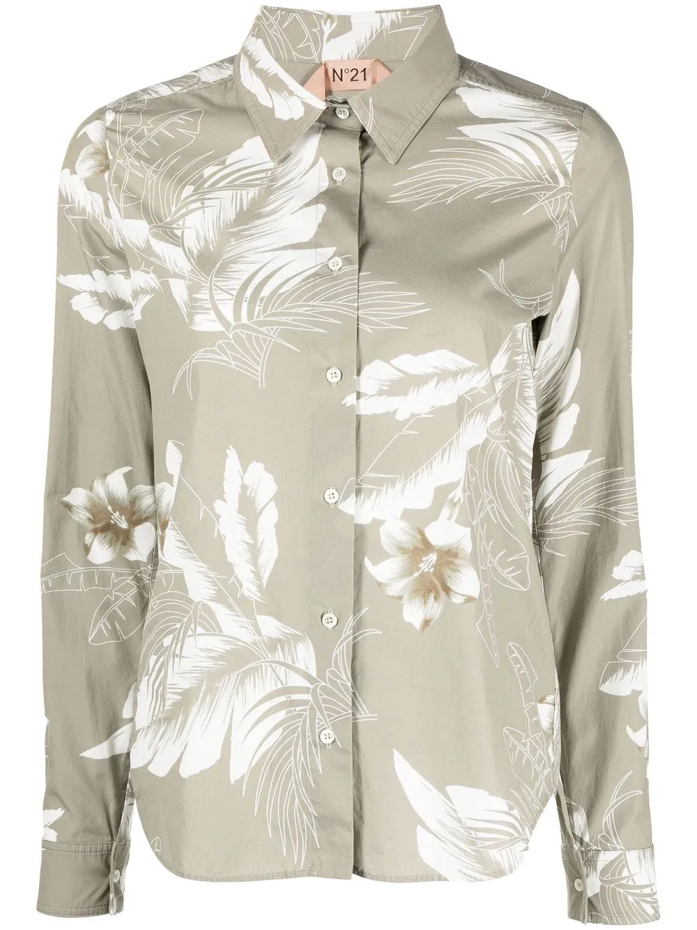 

Nº21 floral-print long-sleeve shirt - Green