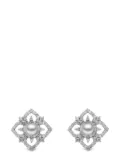 Yoko London 18kt white gold Petal pearl and diamond earrings - Silver
