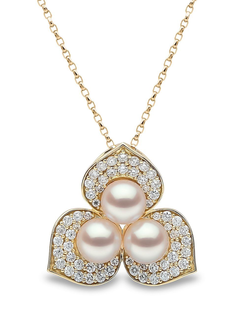 

Yoko London dije Petal con perla y diamante en oro blanco de 18kt - Dorado