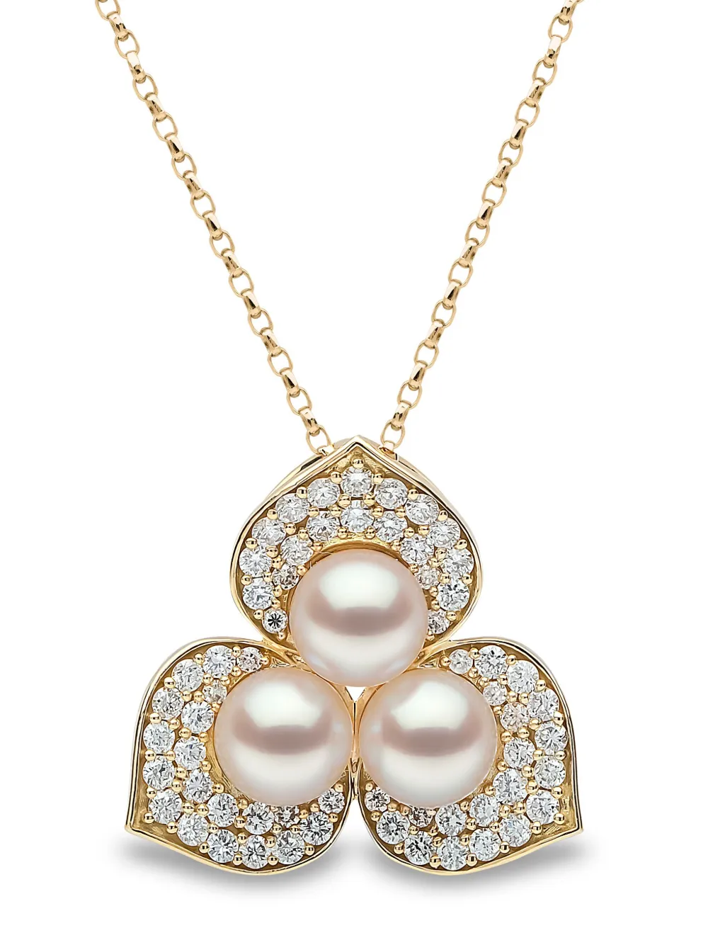 Yoko London Petal パール&ダイヤモンド ペンダント 18Kイエローゴールド - ゴールドトーン Yoko London Petal パール&ダイヤモンド ペンダント 18Kイエローゴールド - ゴールドトーン