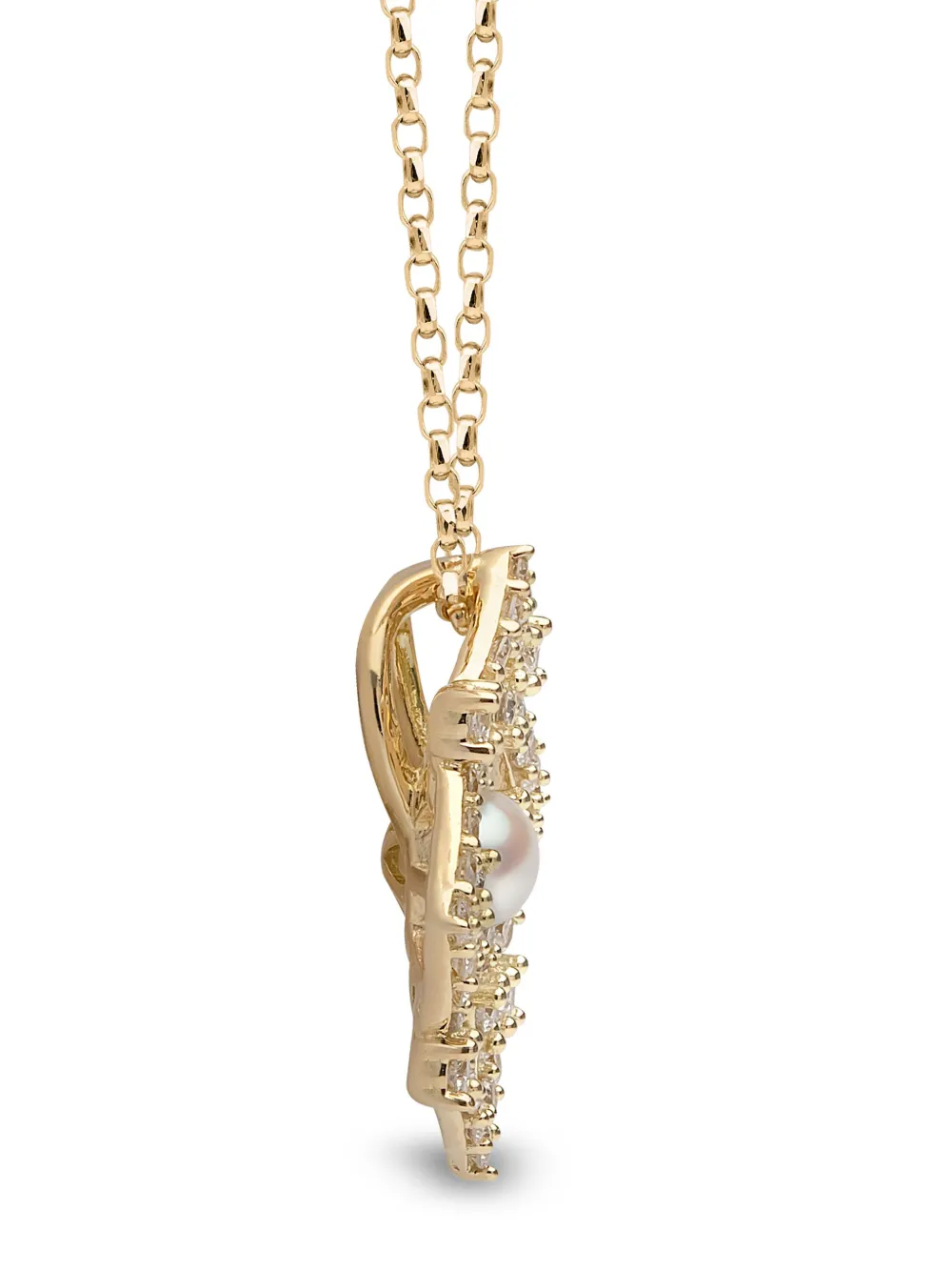 Yoko London 18kt yellow gold Petal pearl and diamond pendant | Image 2