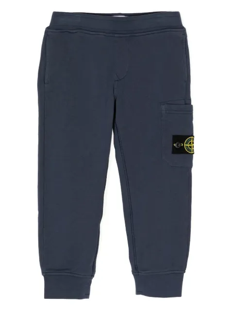 Stone Island Junior pantalones con parche del logo a un lado