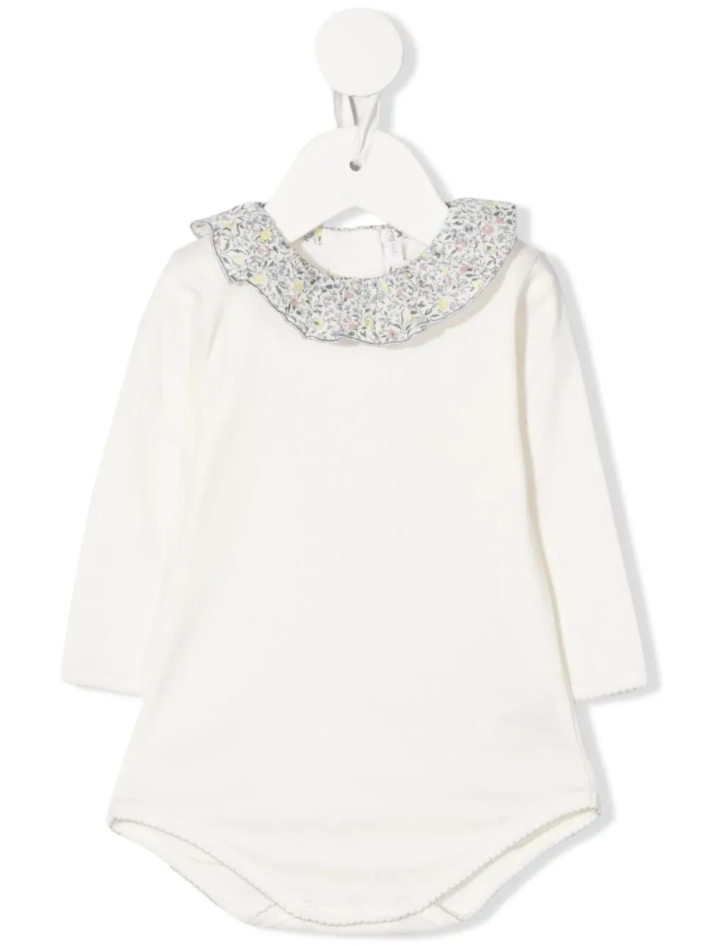 

Bonpoint body con cuello floral - Blanco