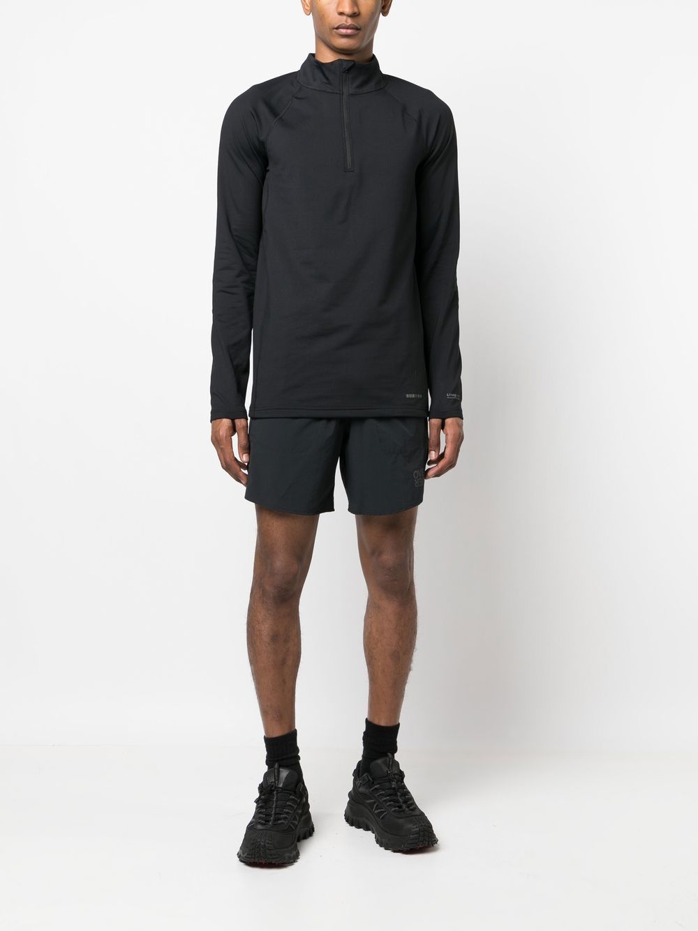 OVER OVER Shorts met logoprint - Zwart