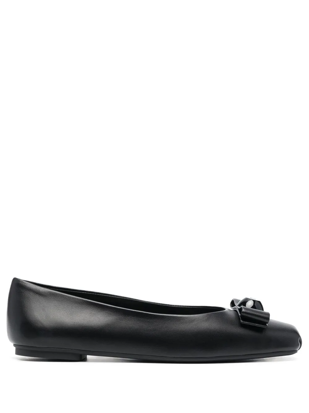 

Ferragamo Pina leather ballerina shoes - Black