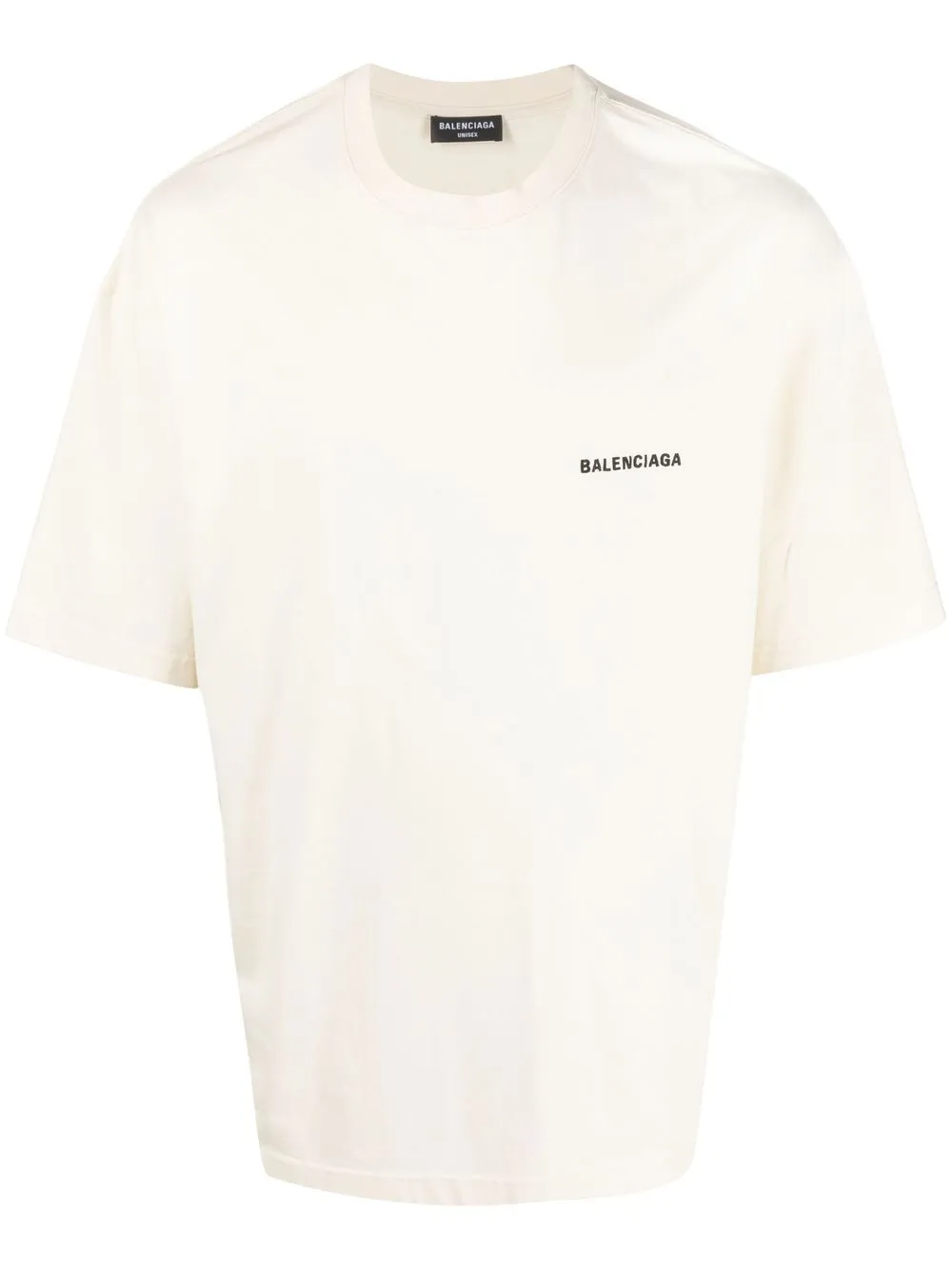 Shop Balenciaga Logo-print Cotton T-shirt In Nude