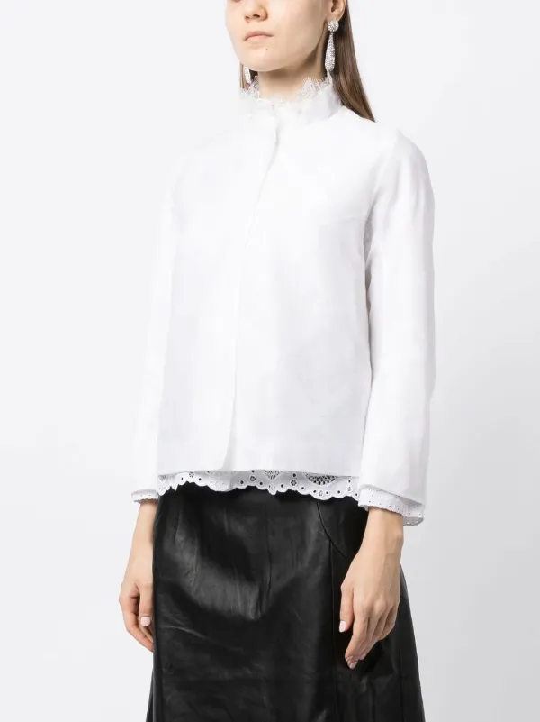 ジャケット・アウター SHIATZY CHEN SHIATZY CHEN purple oriental abstract silk brocade cropped