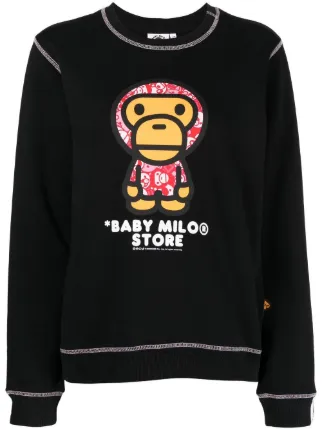 A BATHING APE baby miloモノグラムスウェット ファッション