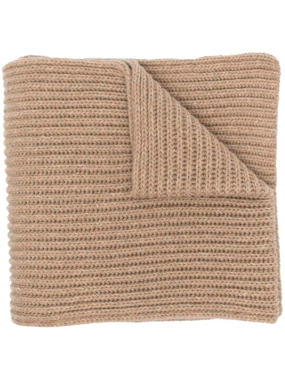 

GANNI ribbed-knit scarf - Neutrals