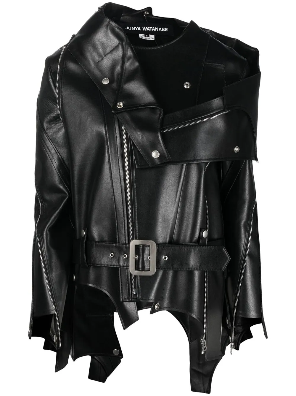 

Junya Watanabe asymmetric belted jacket - Black