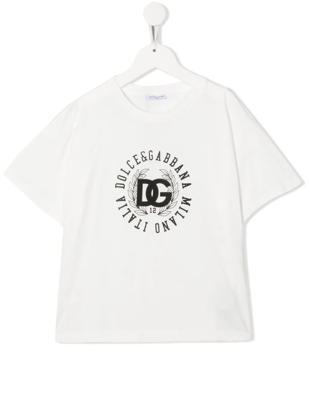 

Dolce & Gabbana Kids playera con logo estampado - Blanco