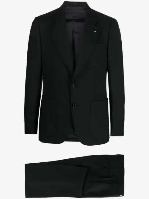 Lardini Terno de lã com abotoamento simples