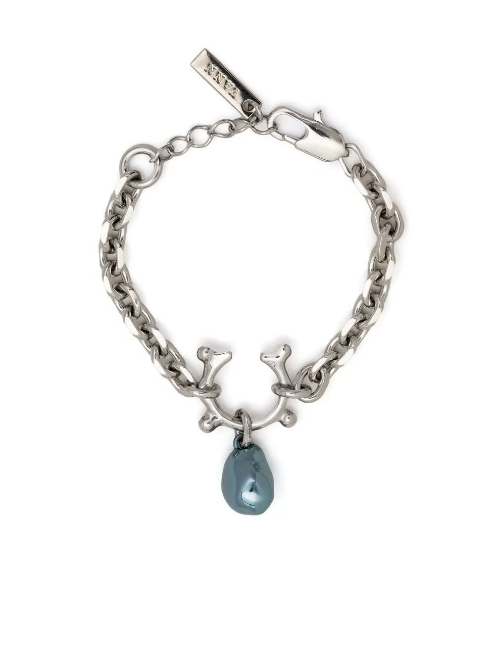 

Vann Jewelry pulsera de cadena Blue Pearl - Plateado