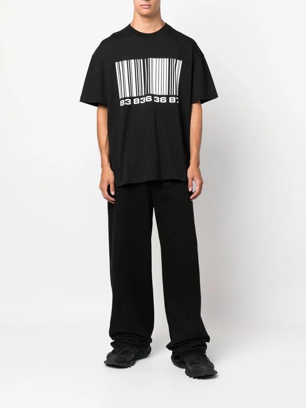 VTMNTS T-shirt met print - Zwart