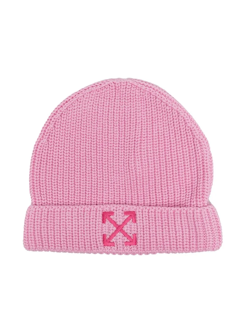 

Off-White Kids gorro con logo bordado - Rosado