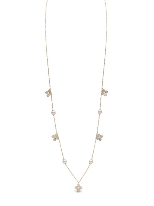 Collier Petal en 18ct serti de perles et de diamants - Yoko London - Modalova