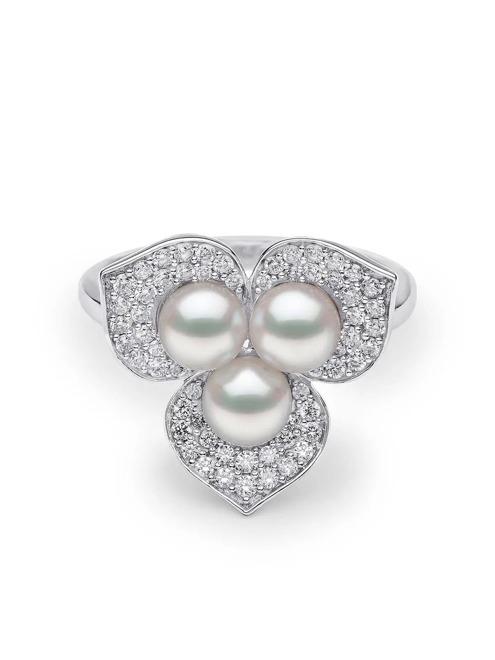 

Yoko London 18kt white gold Petal pearl and diamond ring - Silver