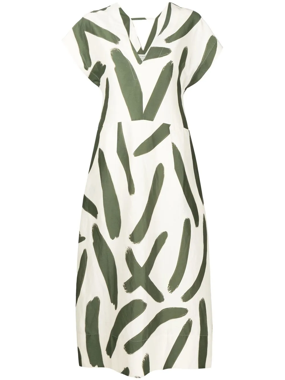 

Lee Mathews graphic-print V-neck maxi dress - Verde