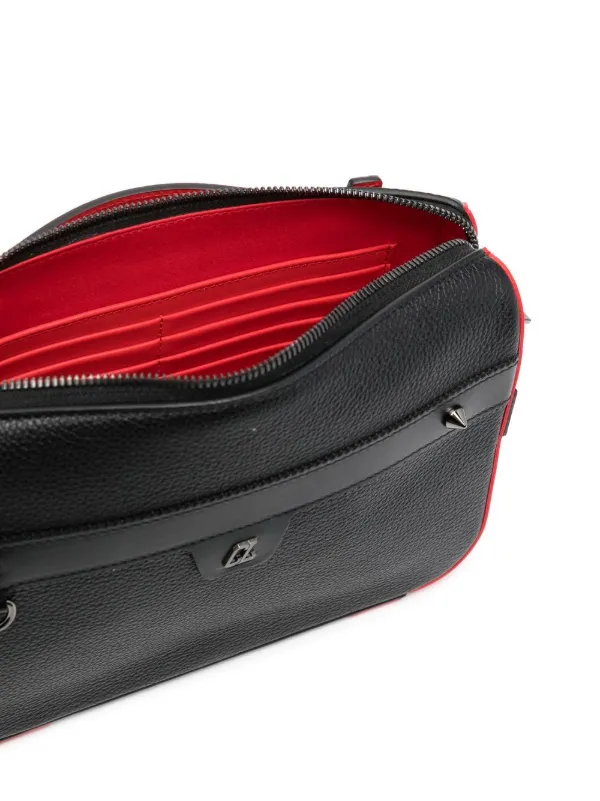 暮らしに便利なアイテム Christian Louboutin Ruisbuddy Leather Messenger Bag | Black 社会問題