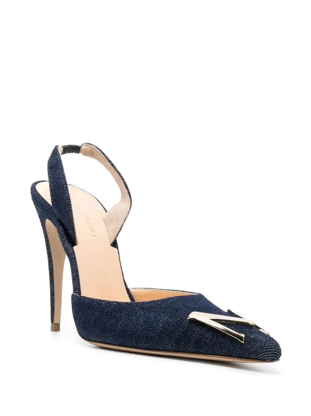 Magda Butrym Denim pointed-toe Slingback 110mm Pumps - Farfetch