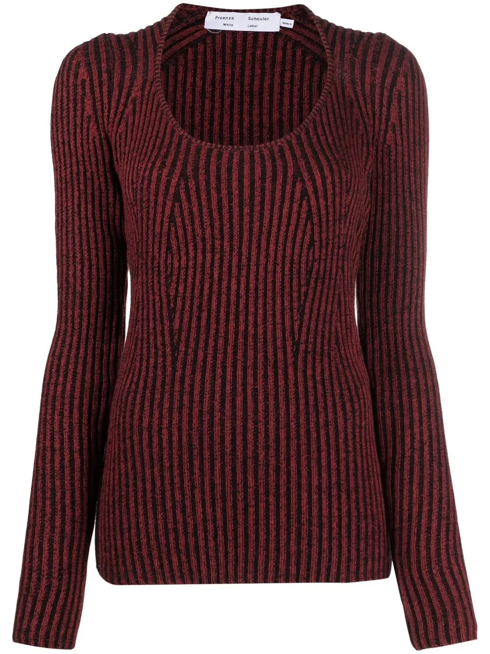 

Proenza Schouler White Label round-neck ribbed-knit jumper - Red