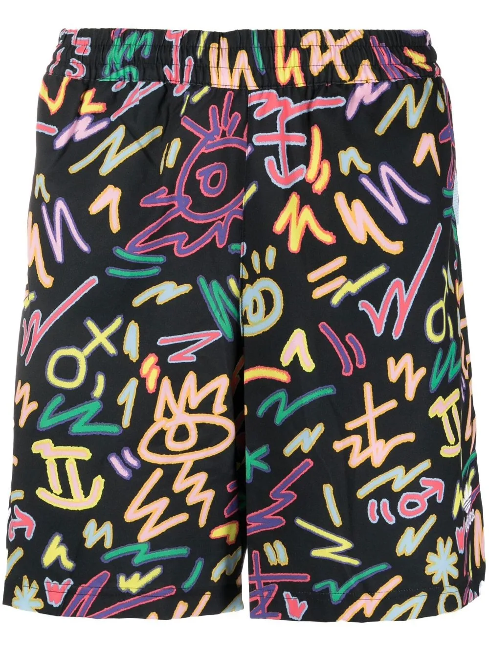 

adidas shorts de playa con estampado gráfico - Negro