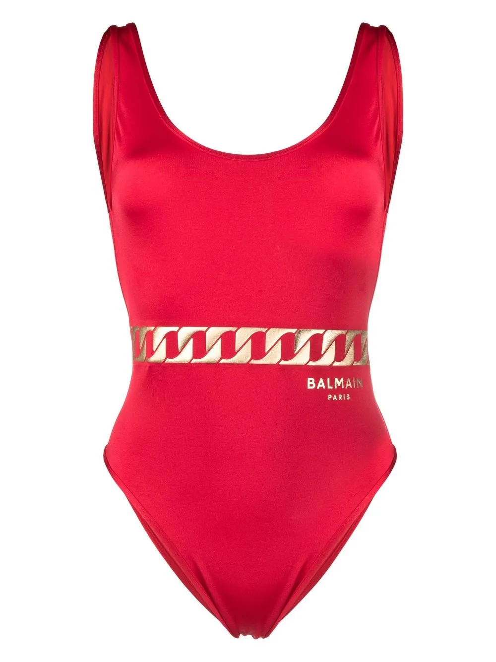 

Balmain traje de baño con logo estampado - Rojo